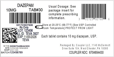 Label (0172 3927 60 Diazepam 10mg 67046 944 30)